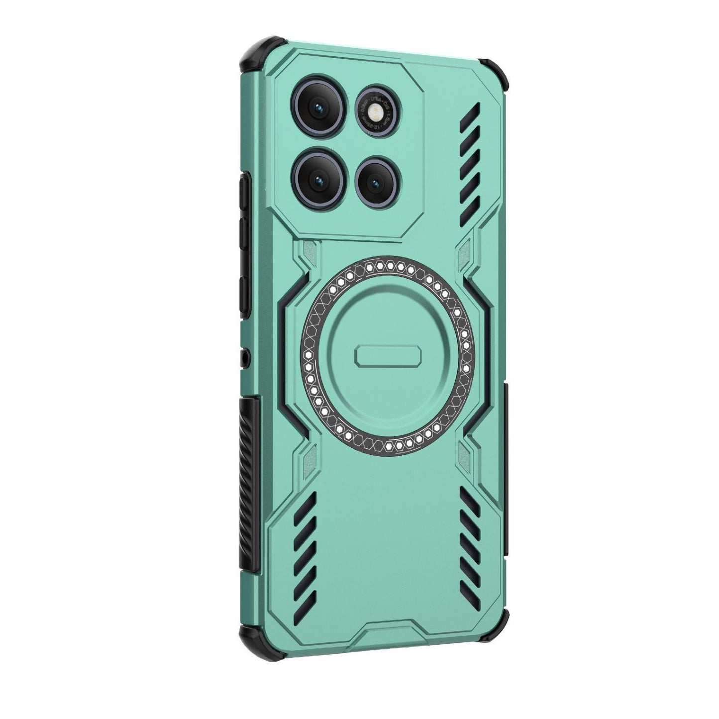 Motorola Moto G86 Power 5G Butterfly Armor MagSafe Magnetic Ring Shockproof Protective Phone Case with Stand