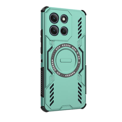 Motorola Moto G86 Power 5G Butterfly Armor MagSafe Magnetic Ring Shockproof Protective Phone Case with Stand