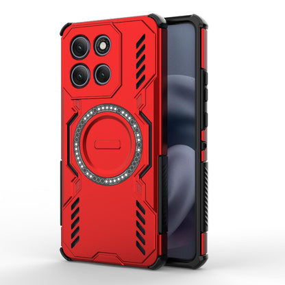 Motorola Moto G86 Power 5G Butterfly Armor MagSafe Magnetic Ring Shockproof Protective Phone Case with Stand