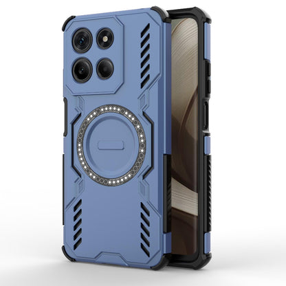 Motorola Moto G15 4G Butterfly Armor MagSafe Magnetic Ring Shockproof Protective Phone Case with Stand