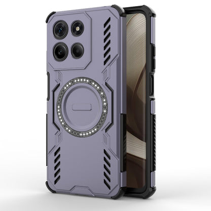 Motorola Moto G15 4G Butterfly Armor MagSafe Magnetic Ring Shockproof Protective Phone Case with Stand