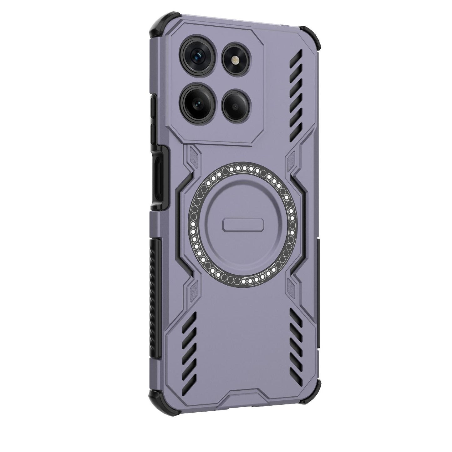 Motorola Moto G15 4G Butterfly Armor MagSafe Magnetic Ring Shockproof Protective Phone Case with Stand