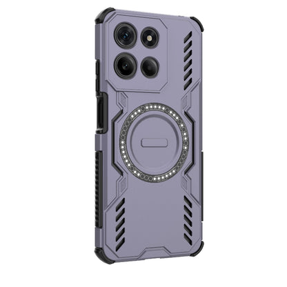 Motorola Moto G15 4G Butterfly Armor MagSafe Magnetic Ring Shockproof Protective Phone Case with Stand