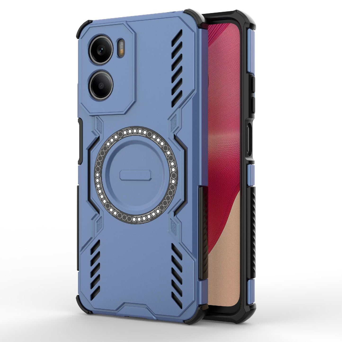 Motorola Moto G05 4G Butterfly Armor MagSafe Magnetic Ring Shockproof Protective Phone Case with Stand