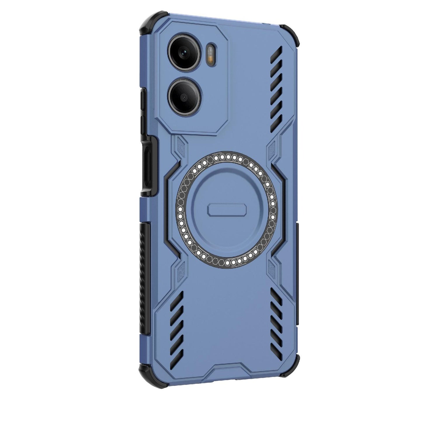 Motorola Moto G05 4G Butterfly Armor MagSafe Magnetic Ring Shockproof Protective Phone Case with Stand