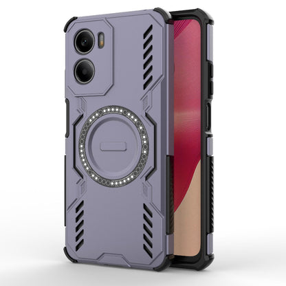 Motorola Moto G05 4G Butterfly Armor MagSafe Magnetic Ring Shockproof Protective Phone Case with Stand
