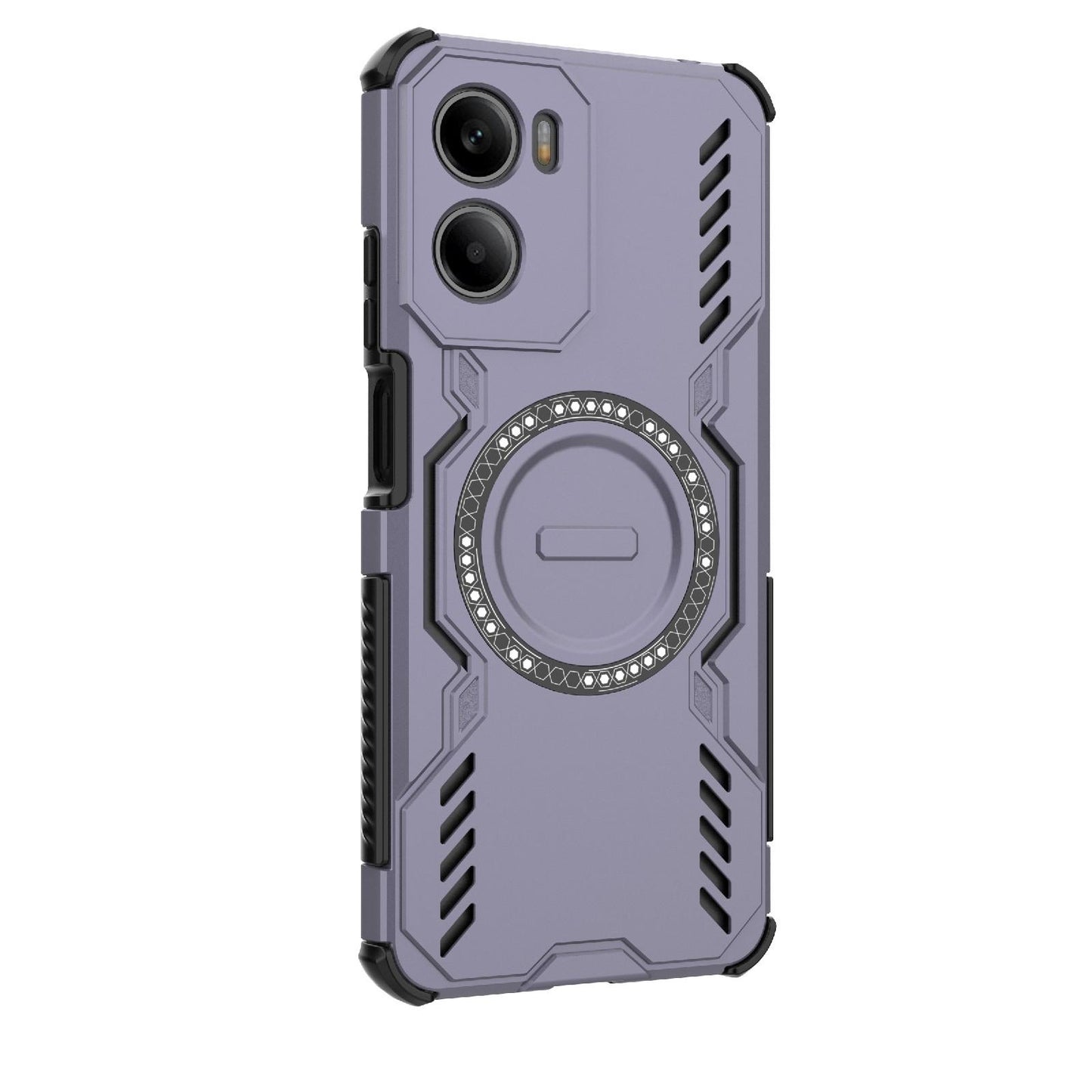 Motorola Moto G05 4G Butterfly Armor MagSafe Magnetic Ring Shockproof Protective Phone Case with Stand