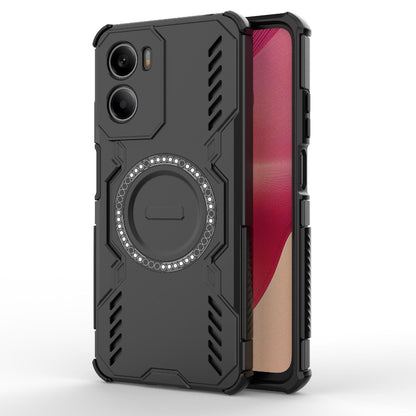 Motorola Moto G05 4G Butterfly Armor MagSafe Magnetic Ring Shockproof Protective Phone Case with Stand