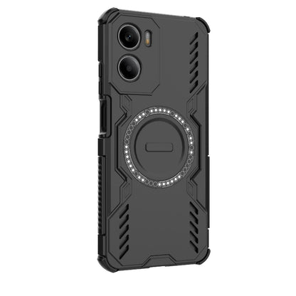 Motorola Moto G05 4G Butterfly Armor MagSafe Magnetic Ring Shockproof Protective Phone Case with Stand