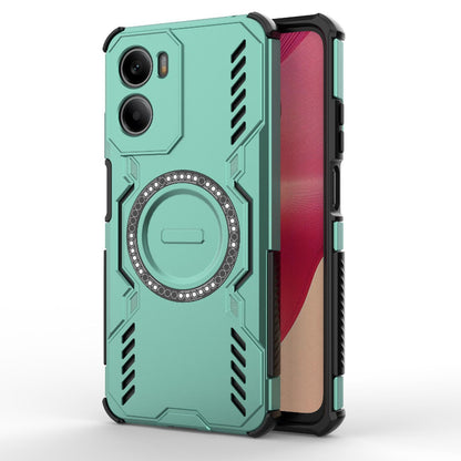 Motorola Moto G05 4G Butterfly Armor MagSafe Magnetic Ring Shockproof Protective Phone Case with Stand