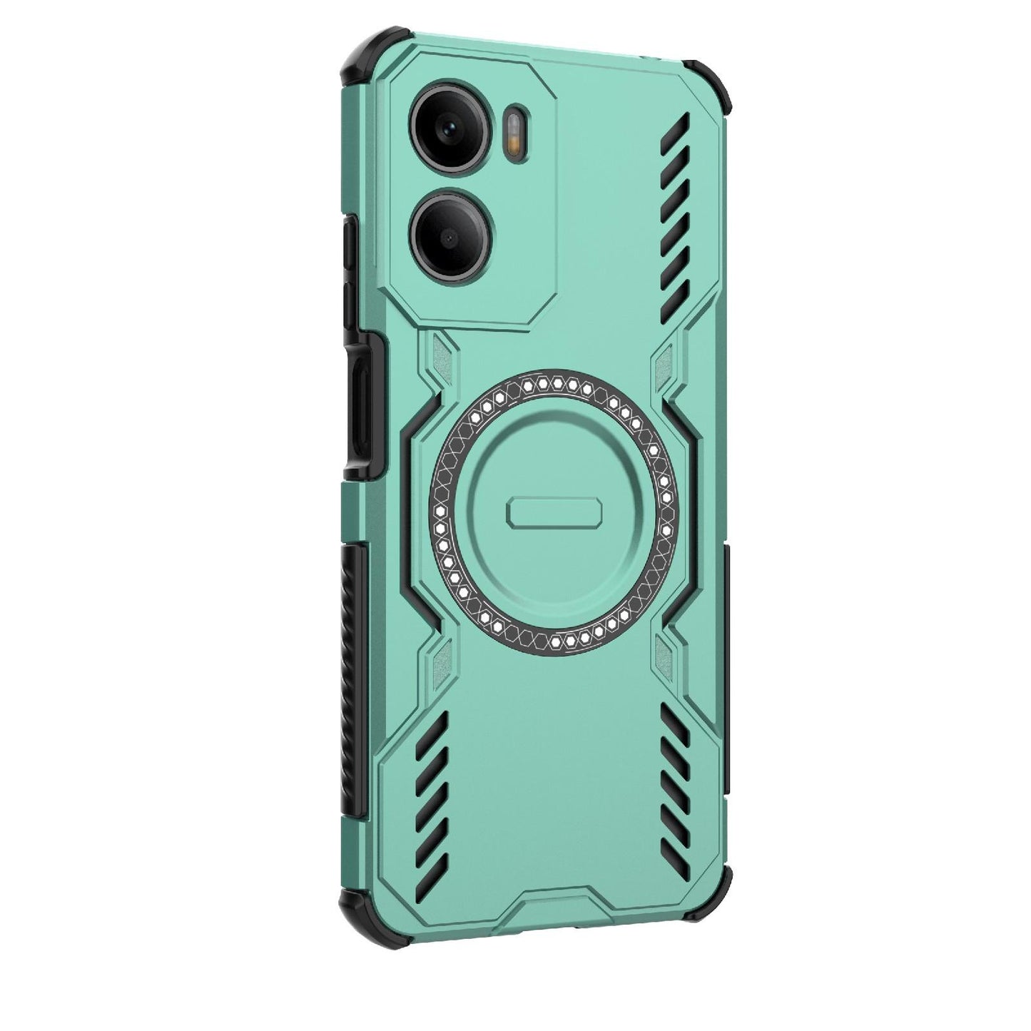 Motorola Moto G05 4G Butterfly Armor MagSafe Magnetic Ring Shockproof Protective Phone Case with Stand