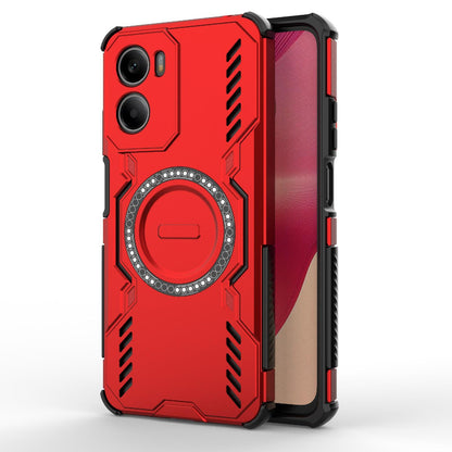 Motorola Moto G05 4G Butterfly Armor MagSafe Magnetic Ring Shockproof Protective Phone Case with Stand