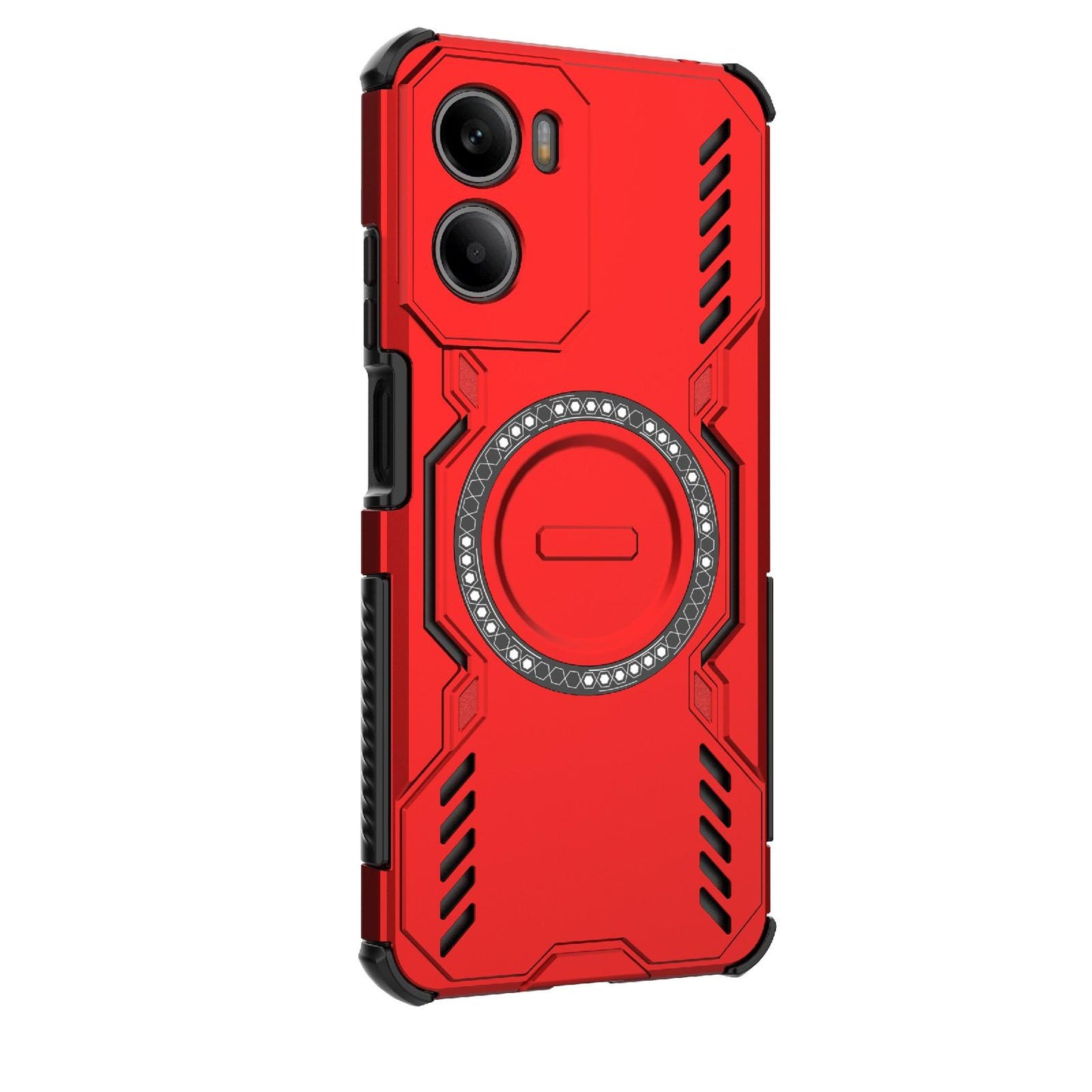 Motorola Moto G05 4G Butterfly Armor MagSafe Magnetic Ring Shockproof Protective Phone Case with Stand