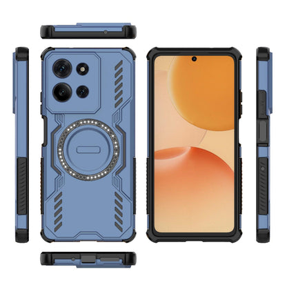 Motorola Moto G75 5G Butterfly Armor MagSafe Magnetic Ring Shockproof Protective Phone Case with Stand
