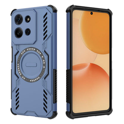 Motorola Moto G75 5G Butterfly Armor MagSafe Magnetic Ring Shockproof Protective Phone Case with Stand