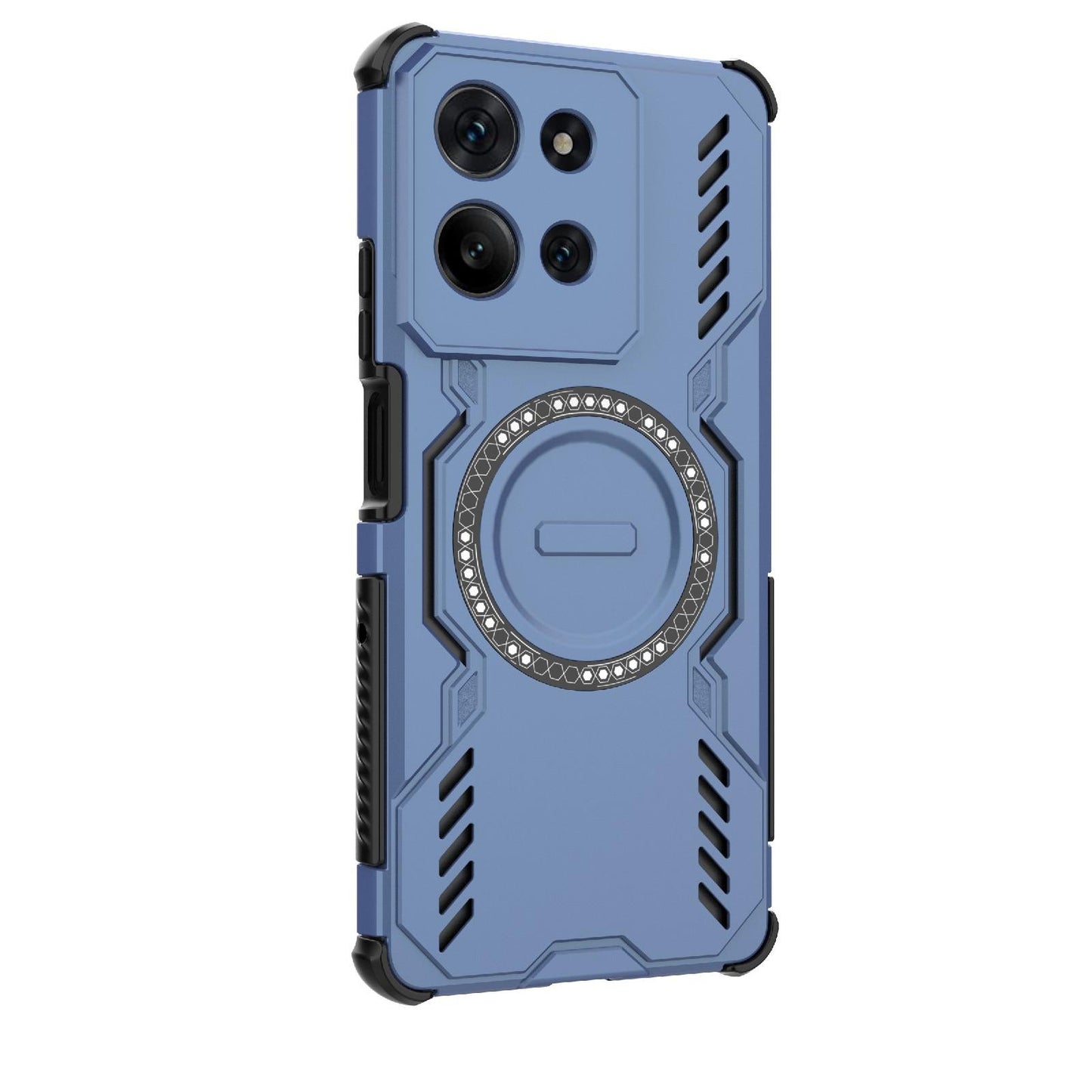 Motorola Moto G75 5G Butterfly Armor MagSafe Magnetic Ring Shockproof Protective Phone Case with Stand