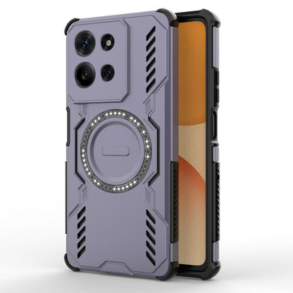 Motorola Moto G75 5G Butterfly Armor MagSafe Magnetic Ring Shockproof Protective Phone Case with Stand