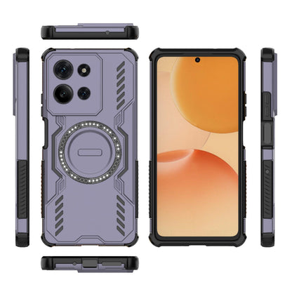 Motorola Moto G75 5G Butterfly Armor MagSafe Magnetic Ring Shockproof Protective Phone Case with Stand