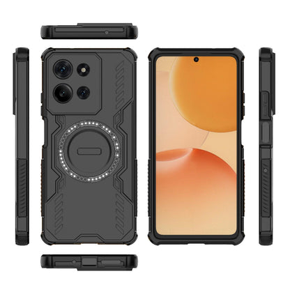 Motorola Moto G75 5G Butterfly Armor MagSafe Magnetic Ring Shockproof Protective Phone Case with Stand
