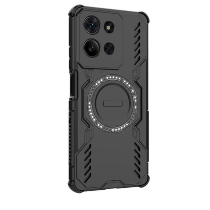 Motorola Moto G75 5G Butterfly Armor MagSafe Magnetic Ring Shockproof Protective Phone Case with Stand