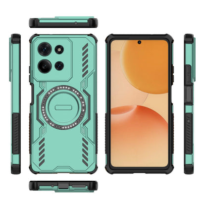 Motorola Moto G75 5G Butterfly Armor MagSafe Magnetic Ring Shockproof Protective Phone Case with Stand