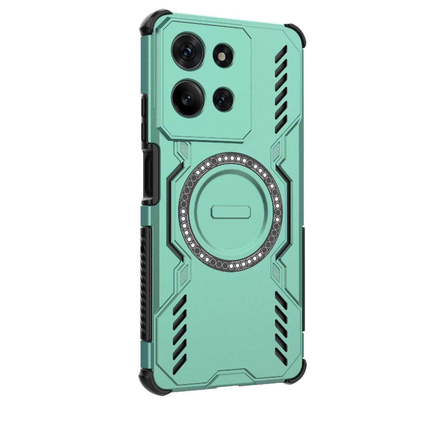 Motorola Moto G75 5G Butterfly Armor MagSafe Magnetic Ring Shockproof Protective Phone Case with Stand