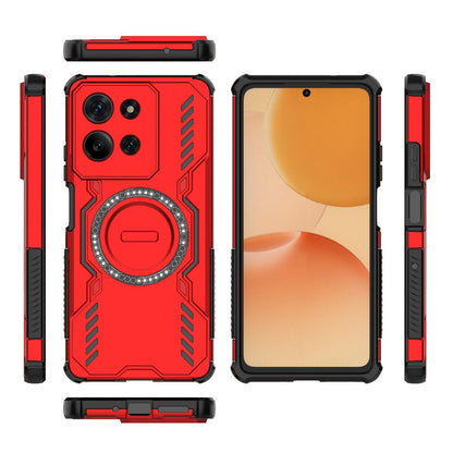 Motorola Moto G75 5G Butterfly Armor MagSafe Magnetic Ring Shockproof Protective Phone Case with Stand