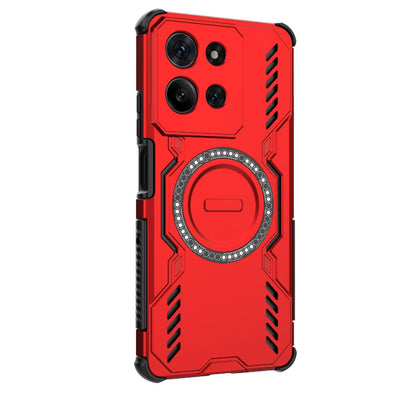Motorola Moto G75 5G Butterfly Armor MagSafe Magnetic Ring Shockproof Protective Phone Case with Stand