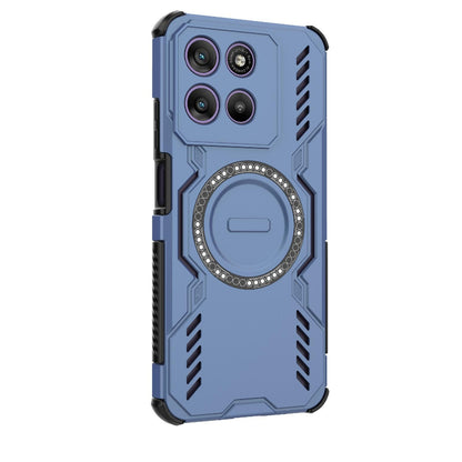 Motorola Moto G67 Power 5G India Butterfly Armor MagSafe Magnetic Ring Shockproof Protective Phone Case with Stand