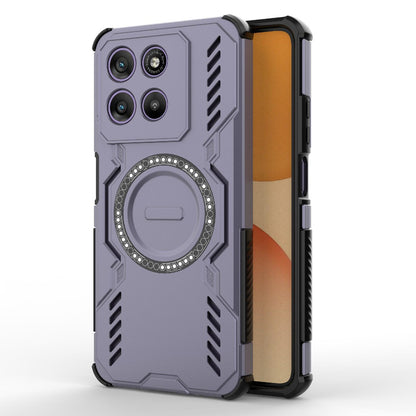 Motorola Moto G67 Power 5G India Butterfly Armor MagSafe Magnetic Ring Shockproof Protective Phone Case with Stand