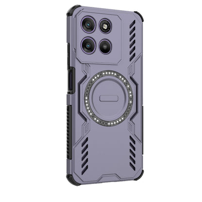 Motorola Moto G67 Power 5G India Butterfly Armor MagSafe Magnetic Ring Shockproof Protective Phone Case with Stand