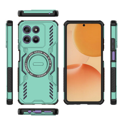 Motorola Moto G67 Power 5G India Butterfly Armor MagSafe Magnetic Ring Shockproof Protective Phone Case with Stand