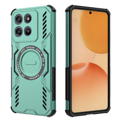 Motorola Moto G67 Power 5G India Butterfly Armor MagSafe Magnetic Ring Shockproof Protective Phone Case with Stand