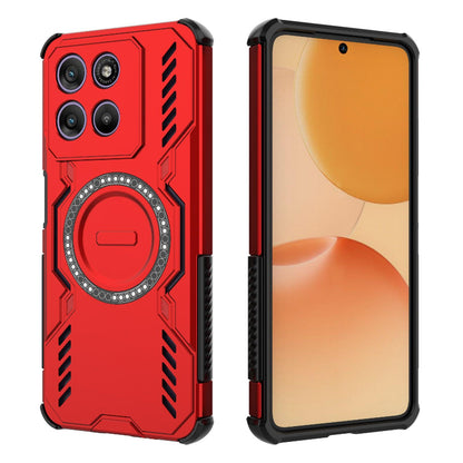 Motorola Moto G67 Power 5G India Butterfly Armor MagSafe Magnetic Ring Shockproof Protective Phone Case with Stand