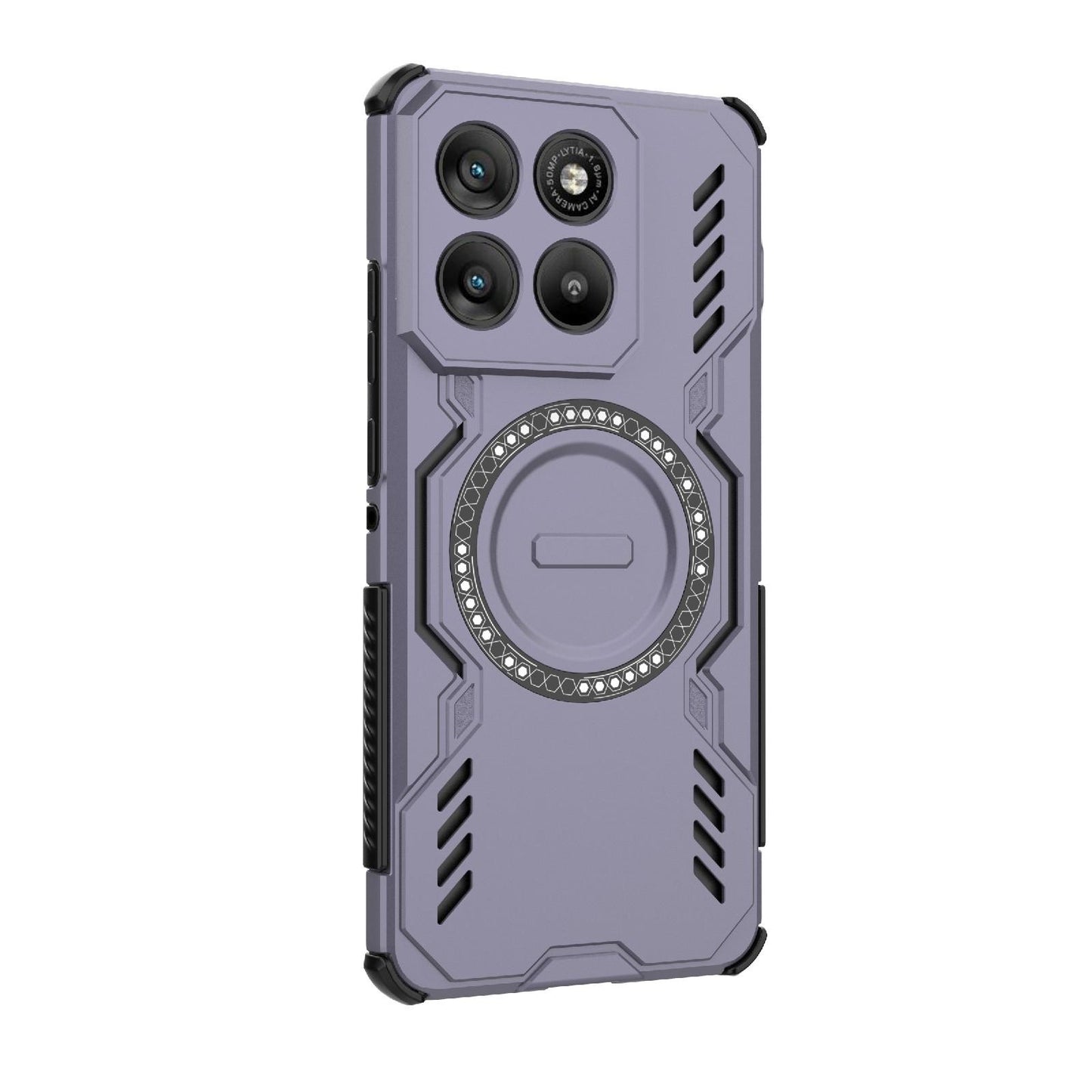 Motorola Edge 70 5G Butterfly Armor MagSafe Magnetic Ring Shockproof Protective Phone Case with Stand