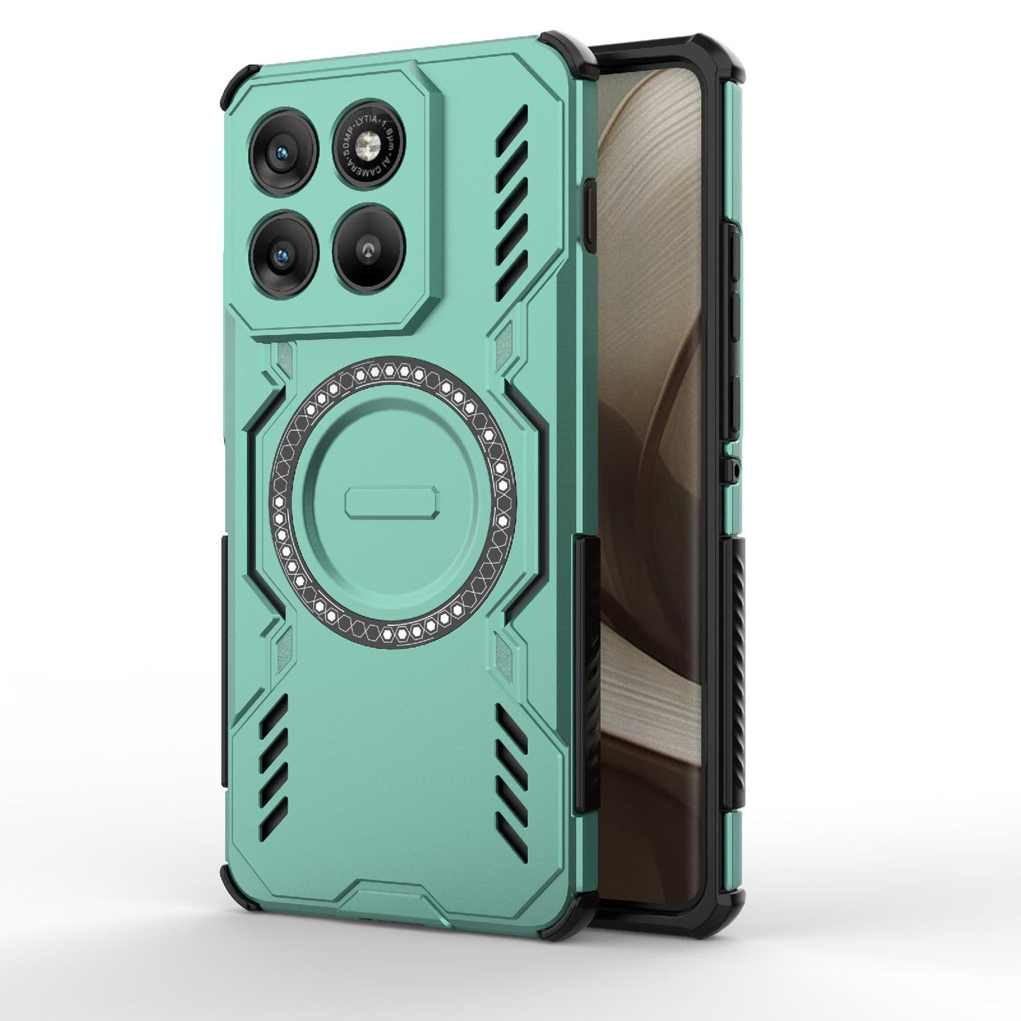 Motorola Edge 70 5G Butterfly Armor MagSafe Magnetic Ring Shockproof Protective Phone Case with Stand