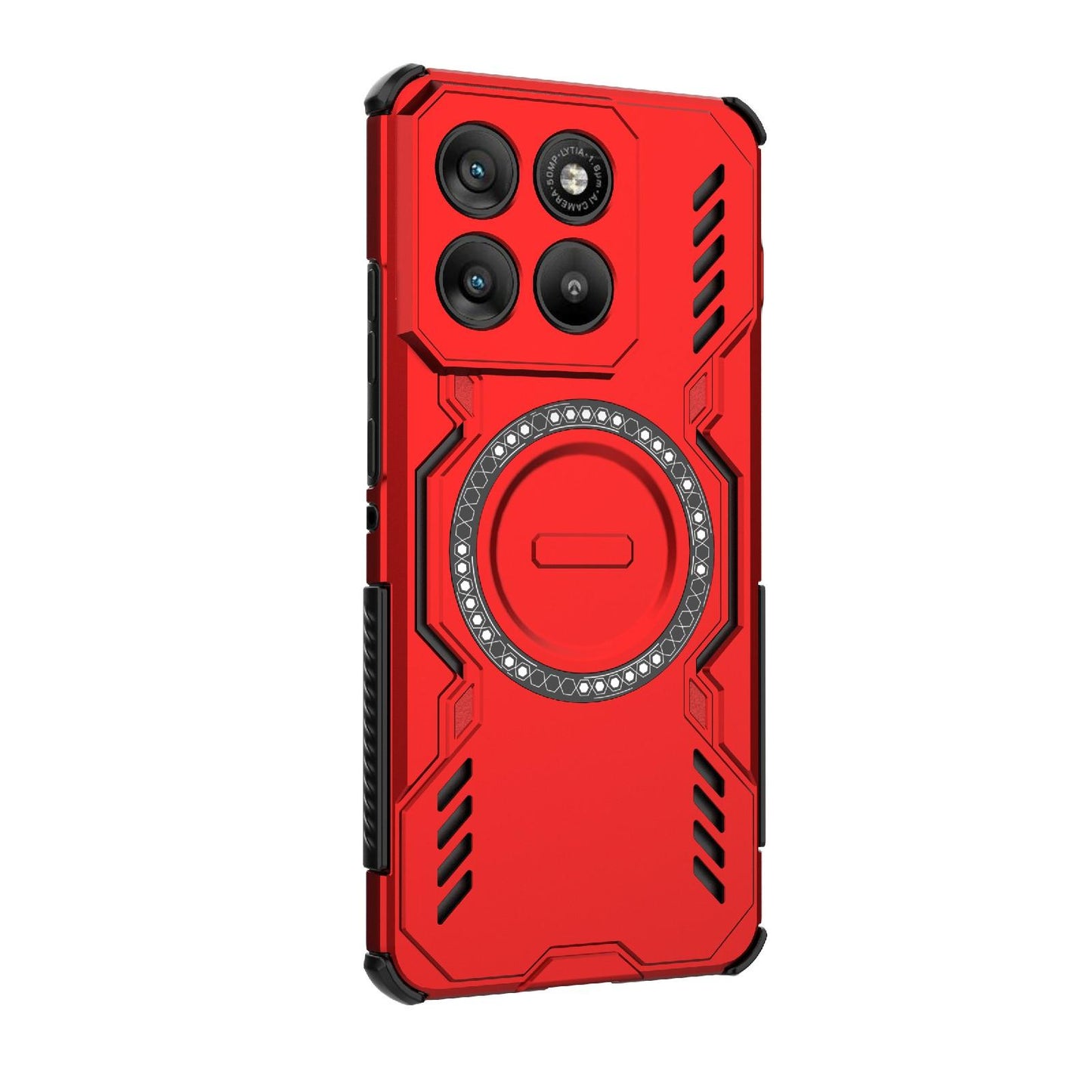 Motorola Edge 70 5G Butterfly Armor MagSafe Magnetic Ring Shockproof Protective Phone Case with Stand