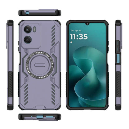 Motorola Moto G06 4G Butterfly Armor MagSafe Magnetic Ring Shockproof Protective Phone Case with Stand