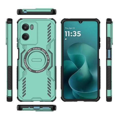 Motorola Moto G06 4G Butterfly Armor MagSafe Magnetic Ring Shockproof Protective Phone Case with Stand