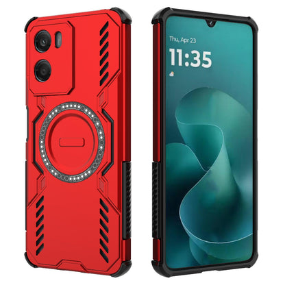 Motorola Moto G06 4G Butterfly Armor MagSafe Magnetic Ring Shockproof Protective Phone Case with Stand