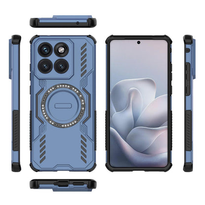 Motorola Edge 70 Fusion 5G Butterfly Armor MagSafe Magnetic Ring Shockproof Protective Phone Case with Stand