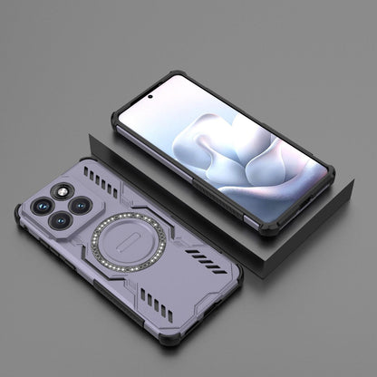Motorola Edge 70 Fusion 5G Butterfly Armor MagSafe Magnetic Ring Shockproof Protective Phone Case with Stand