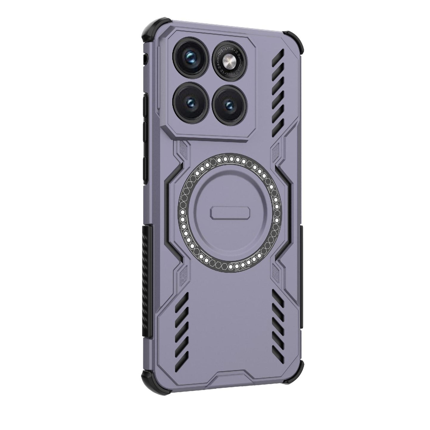 Motorola Edge 70 Fusion 5G Butterfly Armor MagSafe Magnetic Ring Shockproof Protective Phone Case with Stand