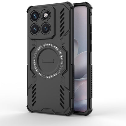 Motorola Edge 70 Fusion 5G Butterfly Armor MagSafe Magnetic Ring Shockproof Protective Phone Case with Stand