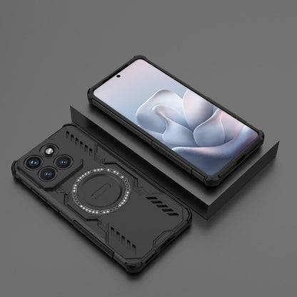 Motorola Edge 70 Fusion 5G Butterfly Armor MagSafe Magnetic Ring Shockproof Protective Phone Case with Stand