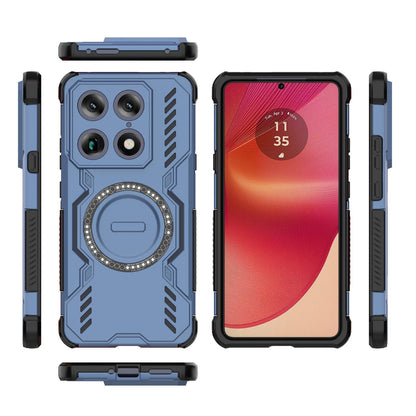 Motorola Signature 5G Butterfly Armor MagSafe Magnetic Ring Shockproof Protective Phone Case with Stand