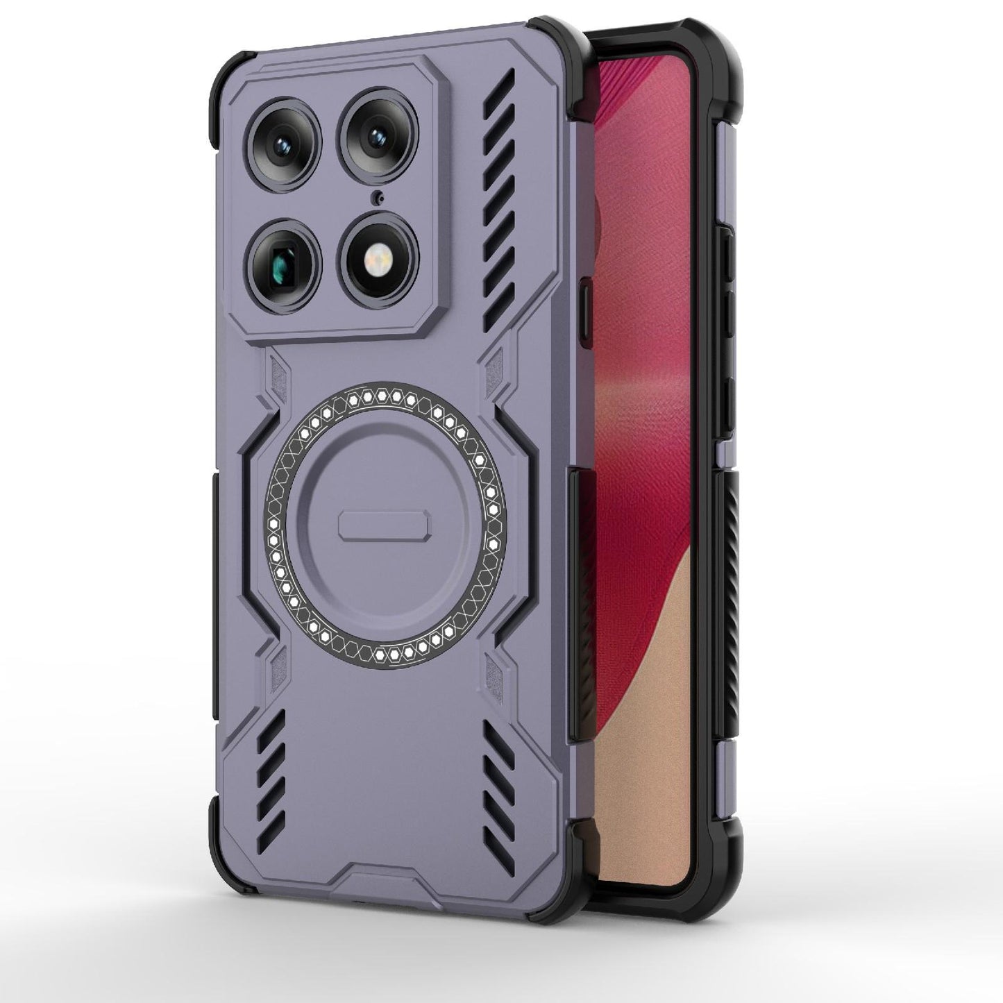 Motorola Signature 5G Butterfly Armor MagSafe Magnetic Ring Shockproof Protective Phone Case with Stand