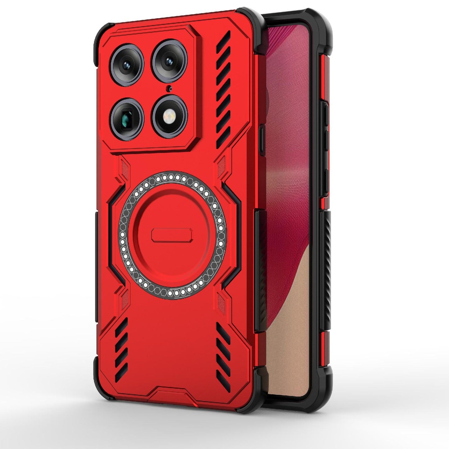 Motorola Signature 5G Butterfly Armor MagSafe Magnetic Ring Shockproof Protective Phone Case with Stand
