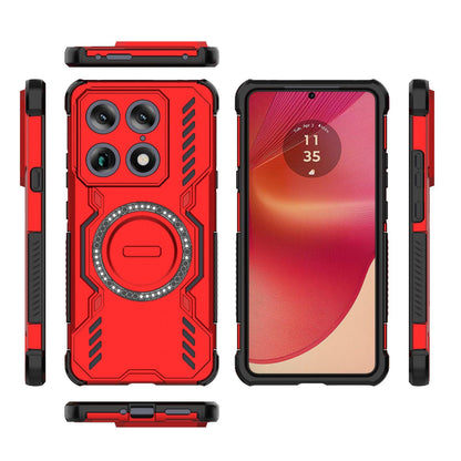 Motorola Signature 5G Butterfly Armor MagSafe Magnetic Ring Shockproof Protective Phone Case with Stand