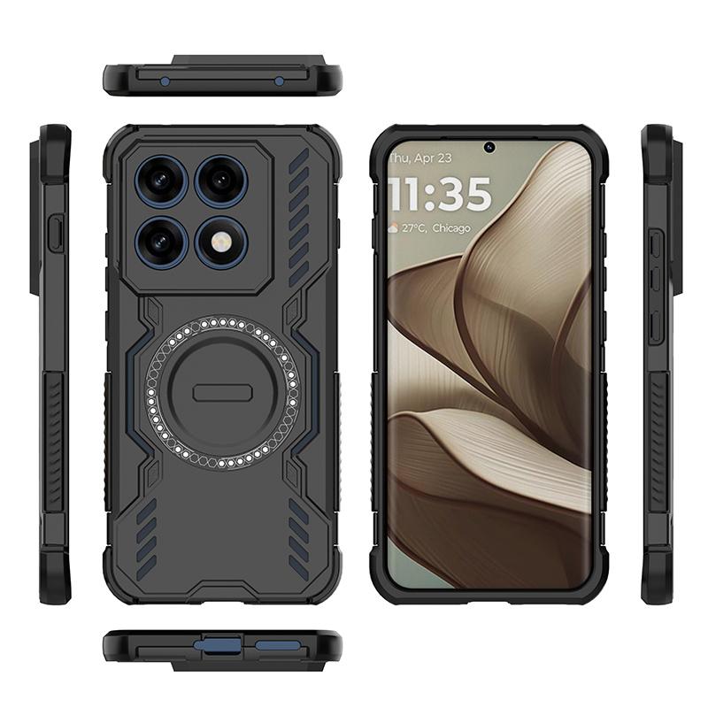 Motorola Edge 70 Pro 5G Butterfly Armor MagSafe Magnetic Ring Shockproof Protective Phone Case with Stand